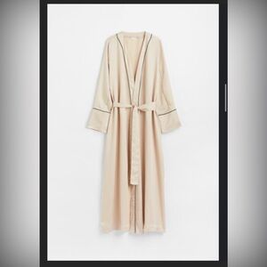 H&M Satin Robe | Cream and Black